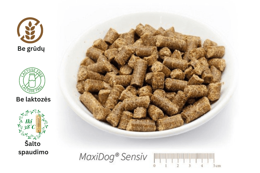 Hipoalerginis sausas maistas alergiškiems šunims Reico MaxiDog SENSIV šalto spaudimo